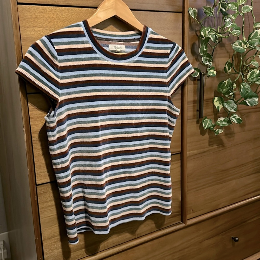 Madewell Velvet Striped Shirt